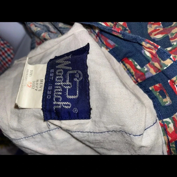 Vtg Woolrich mens tribal print pleated shorts sz 42 - Picture 3 of 3